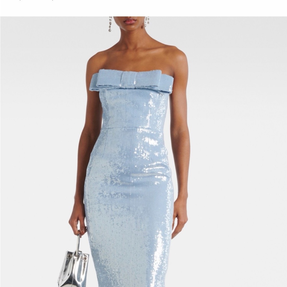 Sisu bow-detail sequined cocktail dress